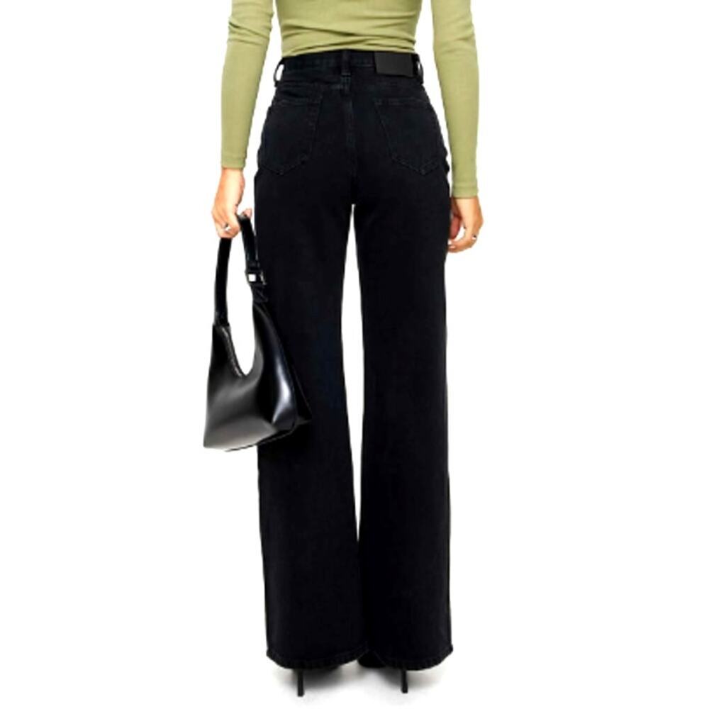 Princess Polly Women's Washed Black Maple Flare Jeans Size 12 - Picture 2 of 12